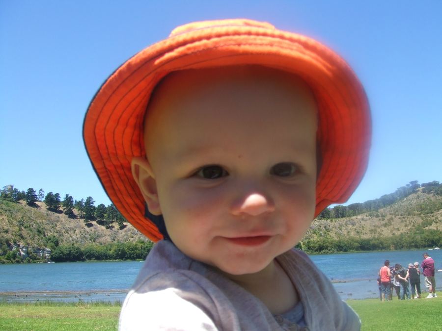 Archie at the lake