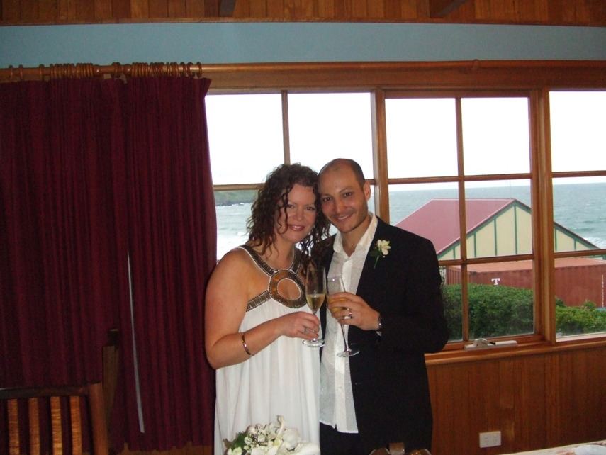 toasting the couple